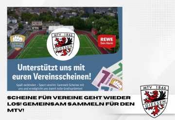 Scheine für Vereine geht wieder los! Gemeinsam sammeln für den MTV!